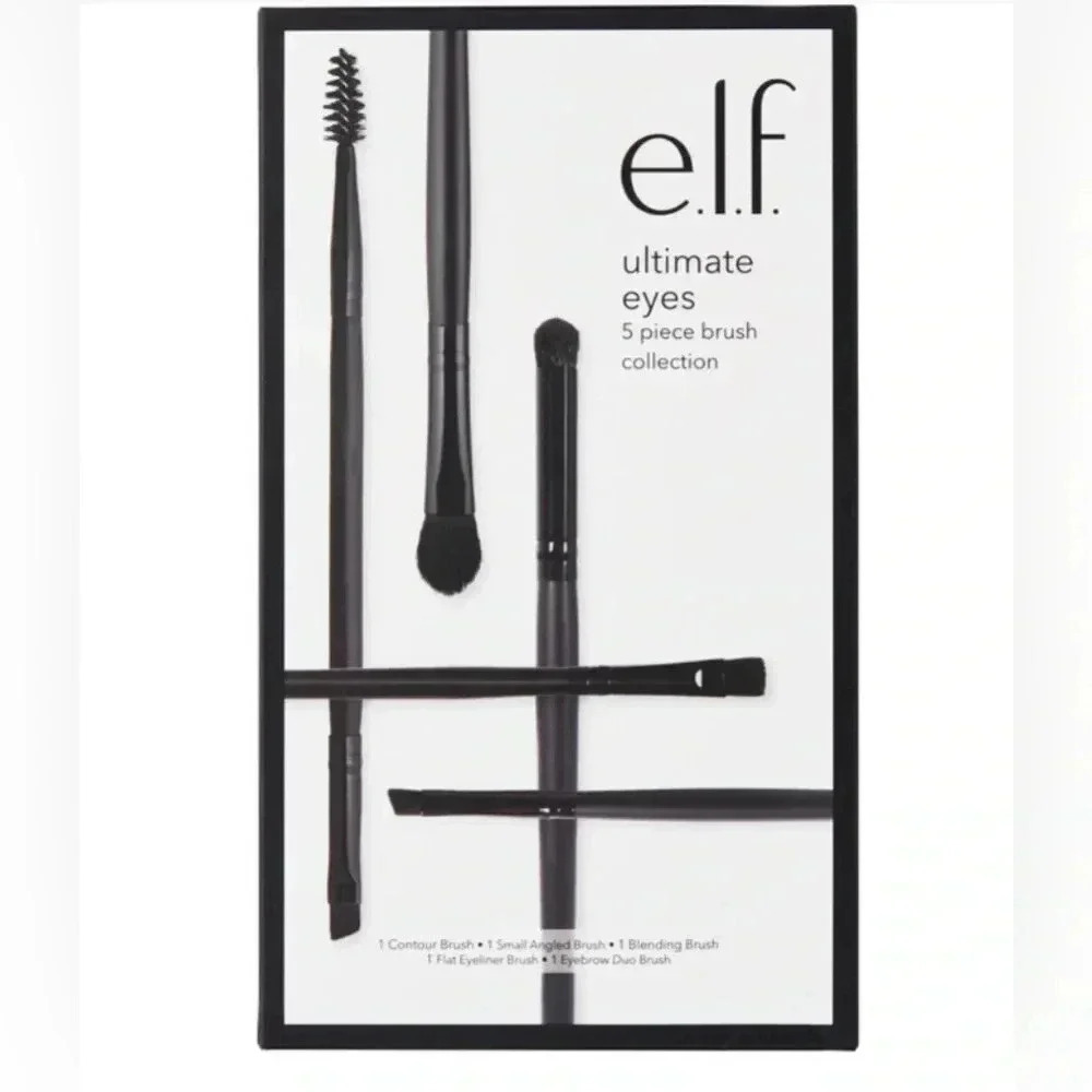 e.l.f Ultimate Eyes 5 Piece Brush Collection NWT Cruelty Free and Vegan